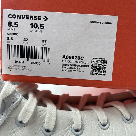 Converse WMNS CHUCK 70 MARQUIS HI VINTAGE WHITE/MOONBATHE A05620C Platforms - Picture 16 of 16